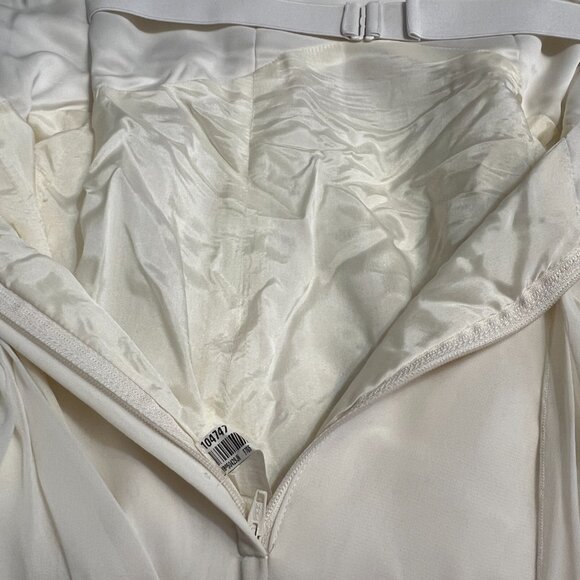 Jasmine Bridal Wedding Dress Size 8 Ivory Strapless Gown Beaded Embroidered Zip - Picture 10 of 15